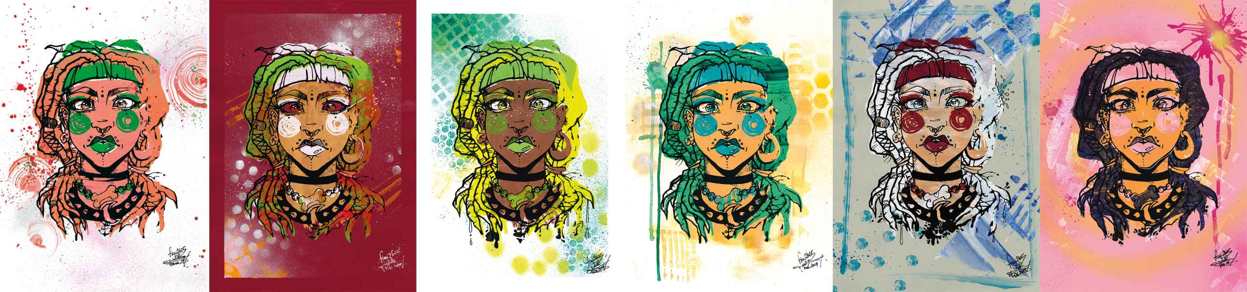 Imja Siebdruck Portrait Screenprint PopArt Josephin Fini Römer